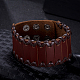 Bracelets de cordon en cuir vogue pour hommes BJEW-BB15626-2