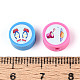 Bedruckte handgemachte Polymer Clay Perlen&nbsp;CLAY-T022-12I-3