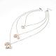 Cowrie Shell Tiered Necklaces NJEW-JN02297-1