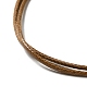 Halskette mit dreieckigem Edelsteinanhänger und gewachster Kordel für Damen NJEW-G093-01-5