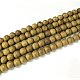 Fili di perle di legno di canfora naturale WOOD-P011-08-6mm-2