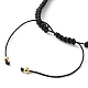 Sport Theme Acylic & Brass Heart Braided Bead Bracelet BJEW-JB09713-5