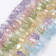 Chapelets de perle de cristal en quartz naturel électroplaqué G-F336-04-1