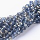 Electroplate Glass Faceted Rondelle Beads Strands EGLA-D020-6x4mm-54-1