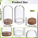 SUNNYCLUE 16Pcs 1.77 inch Cloche Bell Jar Bell Cloche Glass Dome Glass Dome Showcase Display Dome with Cork Base Display Storage Container Mini Glass Bottles for Home Party Wedding Gift Craft Decor AJEW-SC0001-55B-2