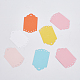 Delorigin 240pcs 6 couleurs ensembles d'étiquettes cadeaux en papier creux vierges CDIS-DR0001-02-4