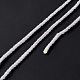 3プライのポリエステル夜光糸  暗闇で光る糸  編み物＆かぎ針編み用  ホワイト  1/8インチ（3mm）  約27.34ヤード（25m）/バンドル OCOR-C003-01A-4