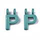 Spray Painted Alloy  2-Loop Link Pendants PALLOY-T075-48P-RS-2