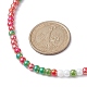 Collier de perles rondes en perles d'imitation de verre NJEW-JN04464-4