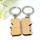 Romantic Gifts Ideas for Valentines Day Wood Hers & His Keychain KEYC-E006-20-2