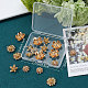 Beebeecraft 24 pz/scatola 4 tappi di perline stile 18k ottone placcato oro perline fiori tappi per bracciale collana orecchini forniture per creazione di gioielli KK-BBC0003-52-7
