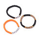3 pièces 3 styles ensemble de bracelets extensibles en argile polymère heishi surfeur BJEW-TA00264-1