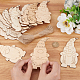 GORGECRAFT 20 Pieces Christmas Wooden Gnome Hanging Ornaments Cutouts Slices Elf Wooden Decoration Santa Claus Wooden Ornaments Set for DIY Craft Making Painting DIY-GF0005-63-3