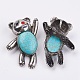 Broche turquoise synthétique JEWB-K051-A12-2