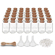 CHGCRAFT 30Pcs 8ml Mini Glass Bottles with Cork Stoppers DIY Kits Wish Bottles 50Pcs Eye Screws DIY-CA0001-14-1