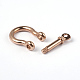 Spray Painted and Rose Gold Plated Alloy Screw D-Ring Anchor Shackle Clasps X-PALLOY-H540-3