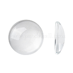 Transparent Glass Cabochons, Clear Dome Cabochon for Cameo Photo Pendant Jewelry Making, Clear, 15.5~16x4~5mm