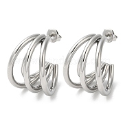 Серьги-гвоздики из нержавеющей стали 304 EJEW-Z026-12P