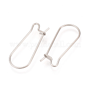 304 Stainless Steel Hoop Earrings Findings STAS-Q223-11C