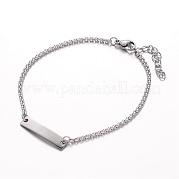Идентификационные браслеты из нержавеющей стали 304 BJEW-K136-01P