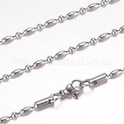 Ожерелья из шариковой цепи из нержавеющей стали 304 STAS-G083-62P