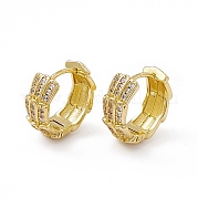 Овальные серьги-кольца из прозрачного кубического циркония EJEW-M210-22G