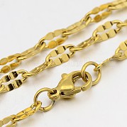 Ожерелья из цепочек из нержавеющей стали 304 с тиснением STAS-O053-28G