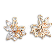 Подвески из латуни с прозрачным фианитом KK-N235-042LG