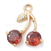 Стеклянные подвески из латуни с инкрустацией KK-S388-14G
