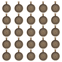 Aluminium-Anhänger Fassungen für Cabochons&nbsp;PALLOY-YW0001-69AB