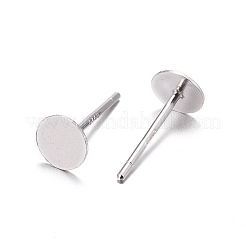 925 orecchino a bottone piatto in argento sterling&nbsp;STER-K167-045D-S