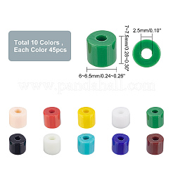450 Stück 10 Farben undurchsichtige Glasperlen&nbsp;SEED-NB0001-66