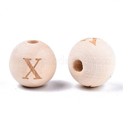 Perle europee di legno naturale non finito&nbsp;WOOD-S045-143A-01X