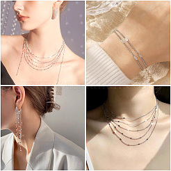 DIY-Set zur Herstellung von Figaro-Kettenhalsketten und Armbändern aus 304 Edelstahl&nbsp;DIY-TA0009-99