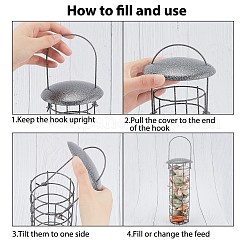 Eisen Vogel hängen Feeder&nbsp;AJEW-GA0001-76