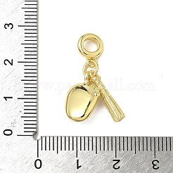 Messing Baseballschläger Fäustling europäische Anhänger&nbsp;KK-K293-57G