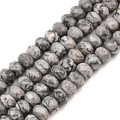 Natürliche Karte Steinperlen Stränge&nbsp;G-C259-A35-5x8mm