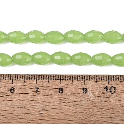 Fili di perline giada di vetro imitato&nbsp;GLAA-N071-01A-B03