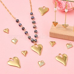 12 pendentif en acier inoxydable 304 et laiton avec zircone cubique pavée de micro pavés&nbsp;DIY-SZ0010-61