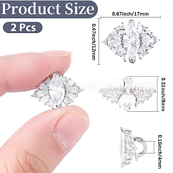 2 Stück Strass-Clip aus Legierung für dekorative Kopfhörer-Accessoires&nbsp;FIND-CP0003-61A
