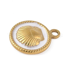 Pendentifs en acier inoxydable 304 émaillés&nbsp;STAS-P408-13G-01