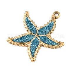 Anhänger aus emailliertem Edelstahl 304 mit Glitzerpulver&nbsp;STAS-Z186-20G