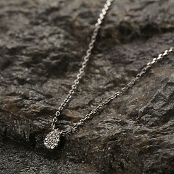 Halskette mit geometrischem Anhänger in Tropfenform aus S925-Silber-Zirkonia für Damen&nbsp;RX3551-2