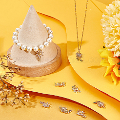 12pcs 3 pendentifs en laiton micro pavé de zircone cubique de style&nbsp;KK-BBC0002-98