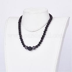 Pietre preziose naturali in rilievo di collane & braccialetti di stirata set di gioielli&nbsp;SJEW-JS00918