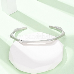 Bracciali a polsino in acciaio inossidabile 304&nbsp;BJEW-P373-01P