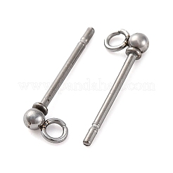 202 Ohrstecker-Beschläge aus Edelstahl mit Kugeln&nbsp;STAS-F141-06P-2mm