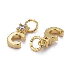Pendentifs en laiton zircon cubique transparent&nbsp;ZIRC-Z011-35C