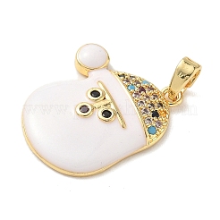 Pendentifs de noël en laiton micro pave zircone cubique&nbsp;KK-K305-07D-01