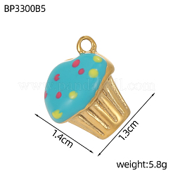 304 Edelstahl-Emaille-Anhänger&nbsp;STAS-OY010-98G